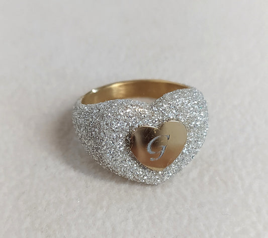 Anello Chevalier heart personalizzabile