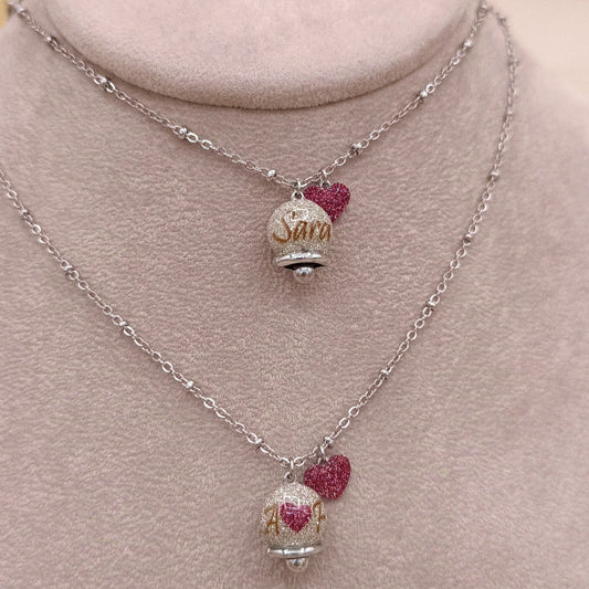 Collana campanella personalizzabile con nome o iniziali -collezione Din Don