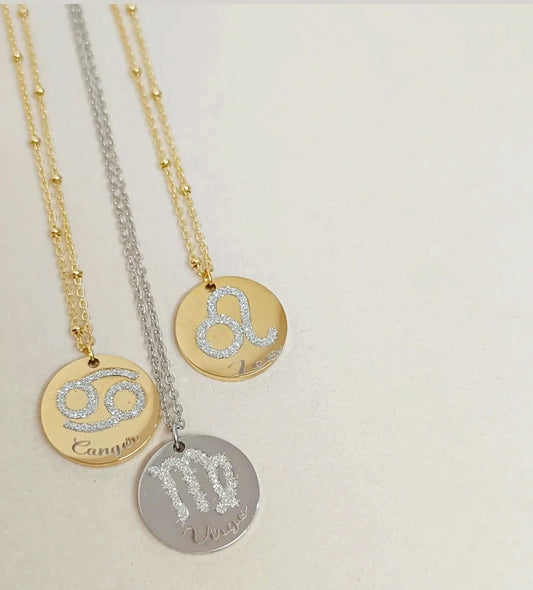 Collana Zodiac con segno zodiacale